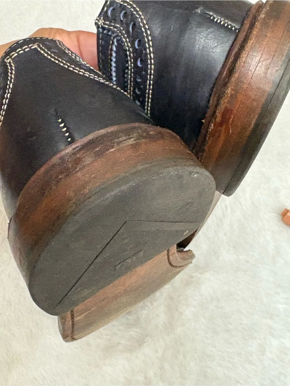 Allen Edmonds 11 Neumok Leather Wingtip Dress Blue Shoes Signs Wear At Insole